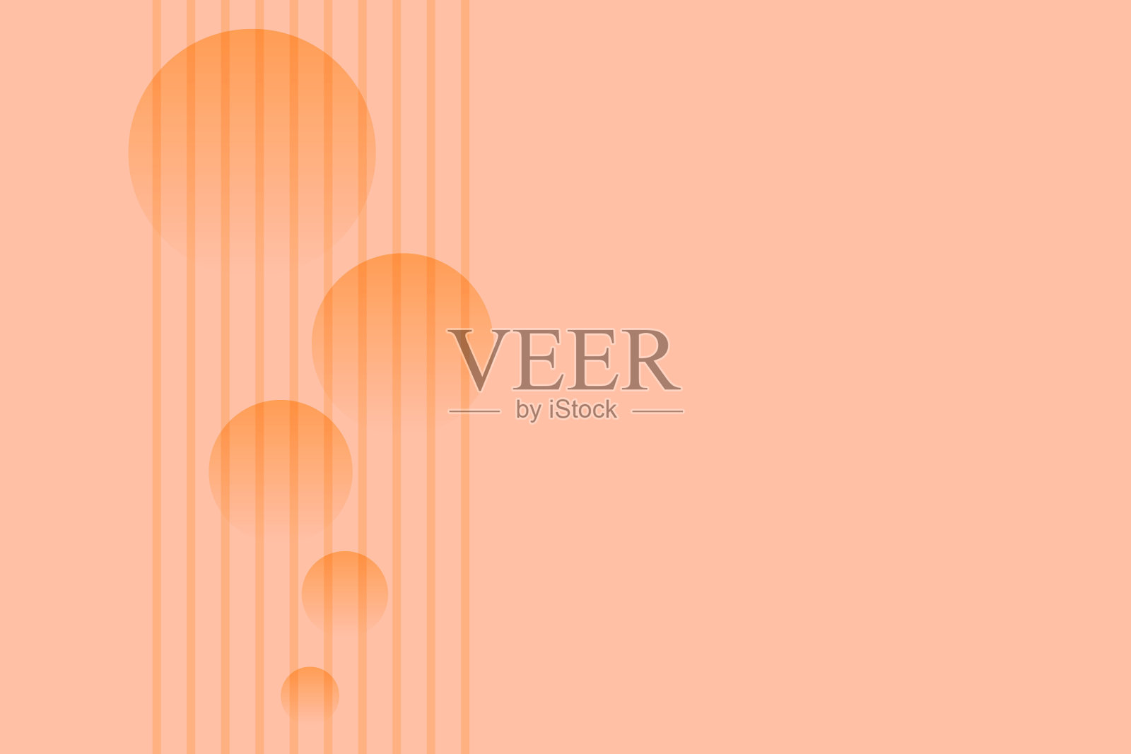 抽象的背景与梯度气泡和条纹。水平组成的横幅，卡片，邀请。插画图片素材