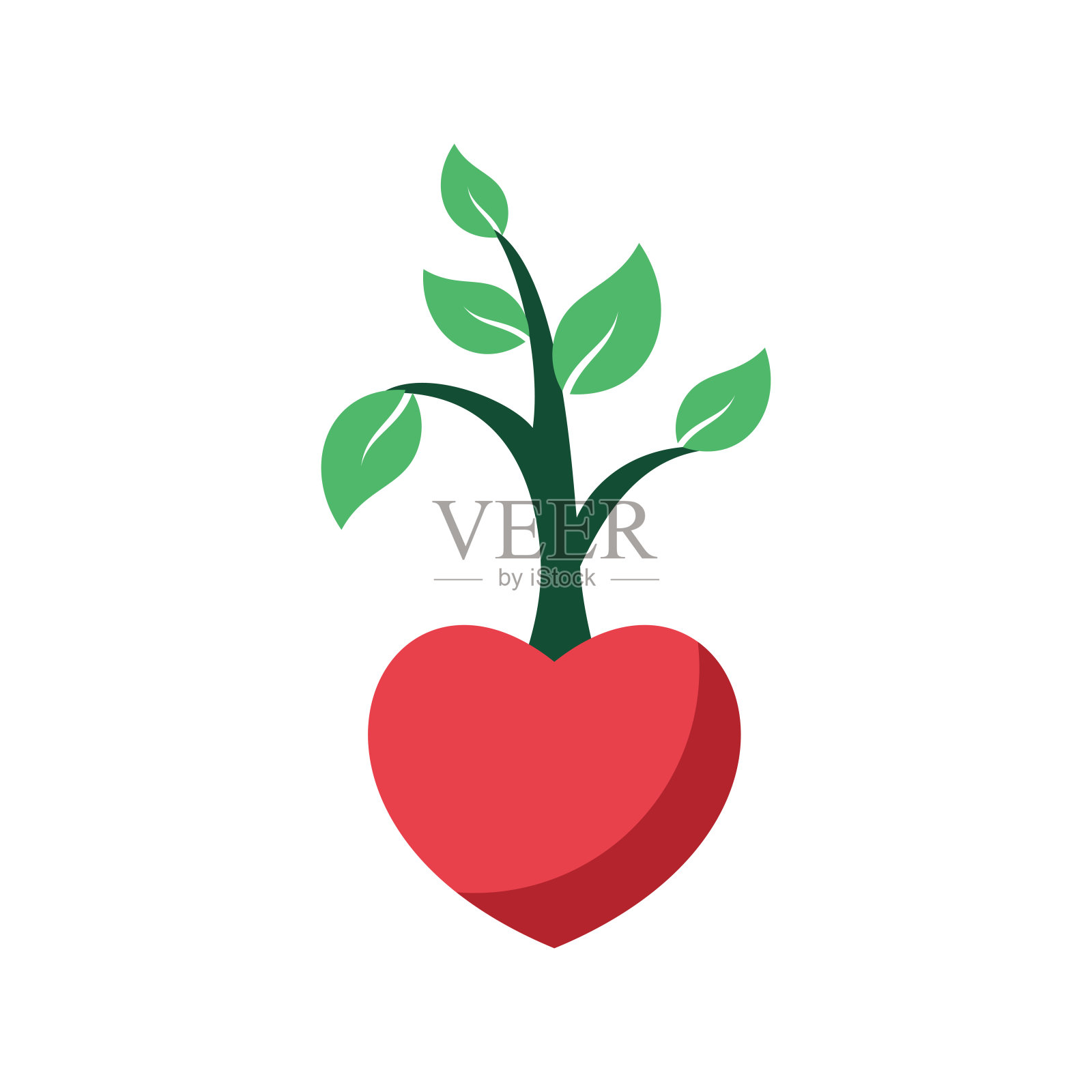 重新造林元素矢量平面设计插画图片素材