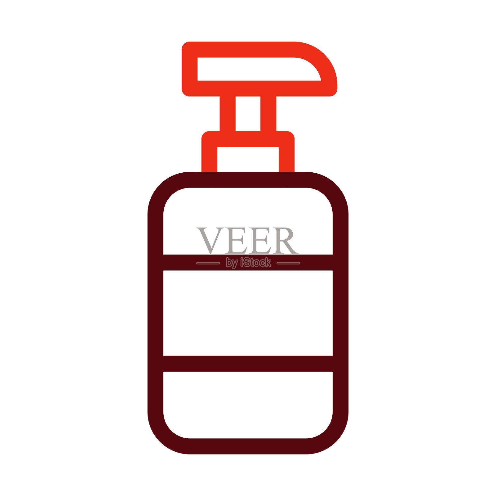 洗发水矢量粗线两种颜色图标的个人和商业用途。插画图片素材