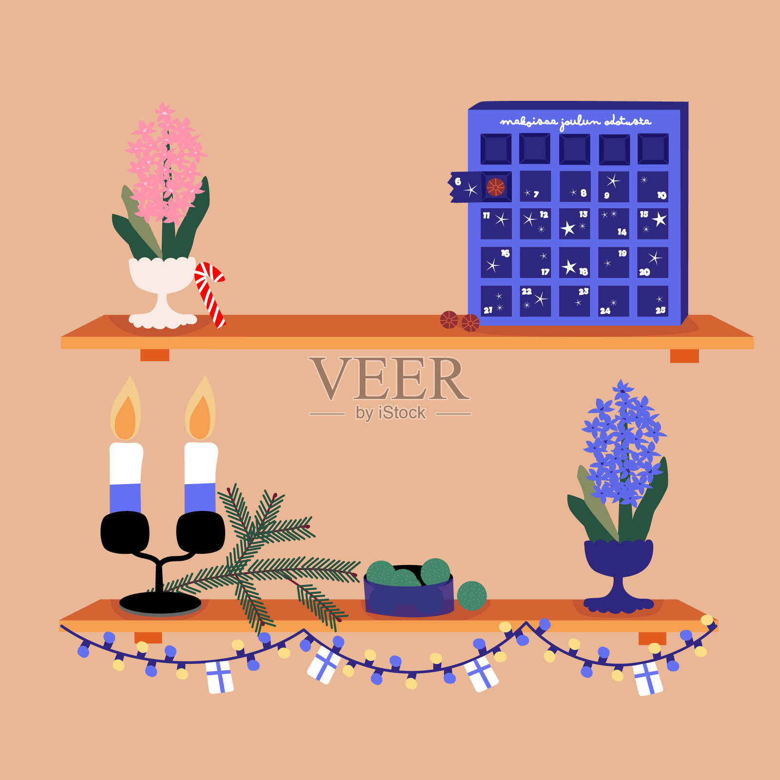 芬兰独立日插画图片素材