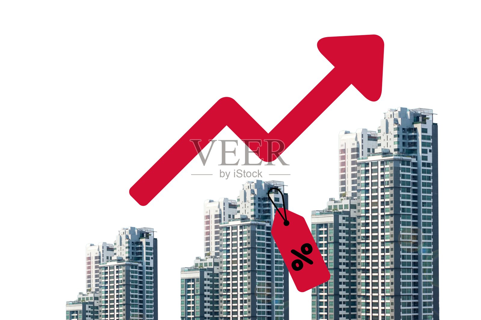 房地产业务利率上升与金融、资产流动性低的问题照片摄影图片