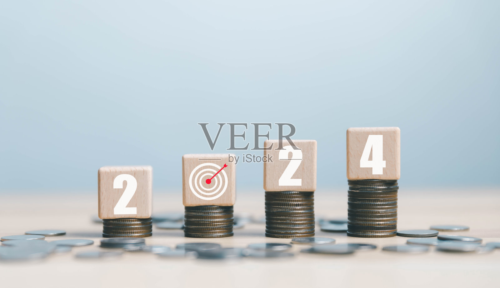 该计划确定了2024年新年增长财政目标照片摄影图片