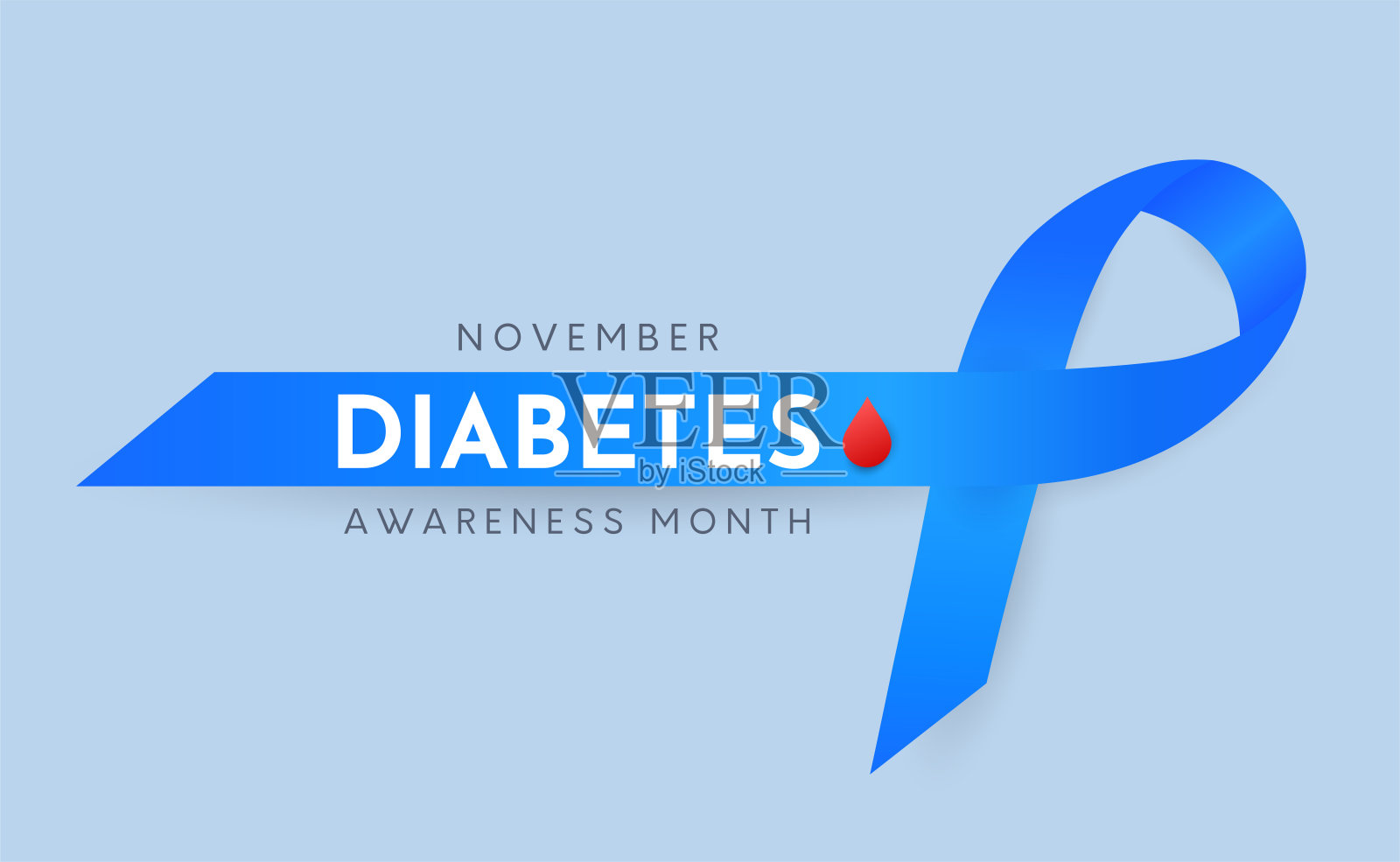 糖尿病宣传月卡片，11月。向量插画图片素材