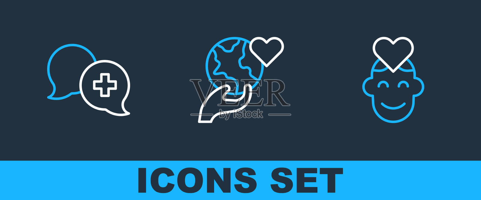 与医生和手进行对话插画图片素材