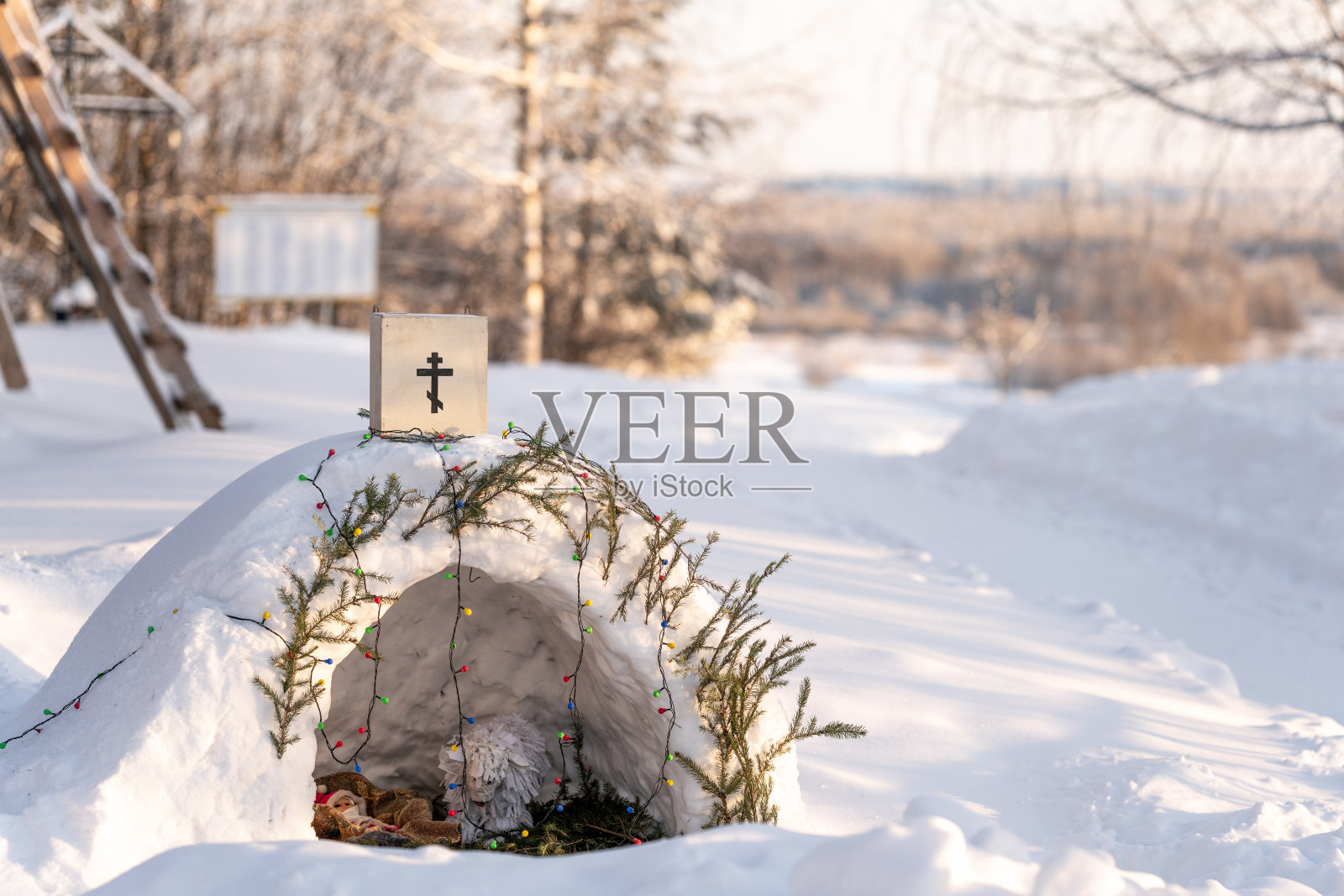 圣诞节托儿所照片摄影图片