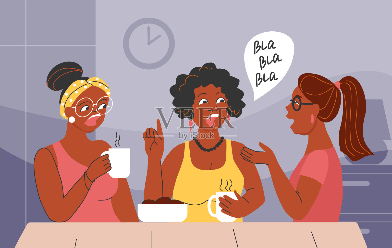 Bla模因背景插画图片素材