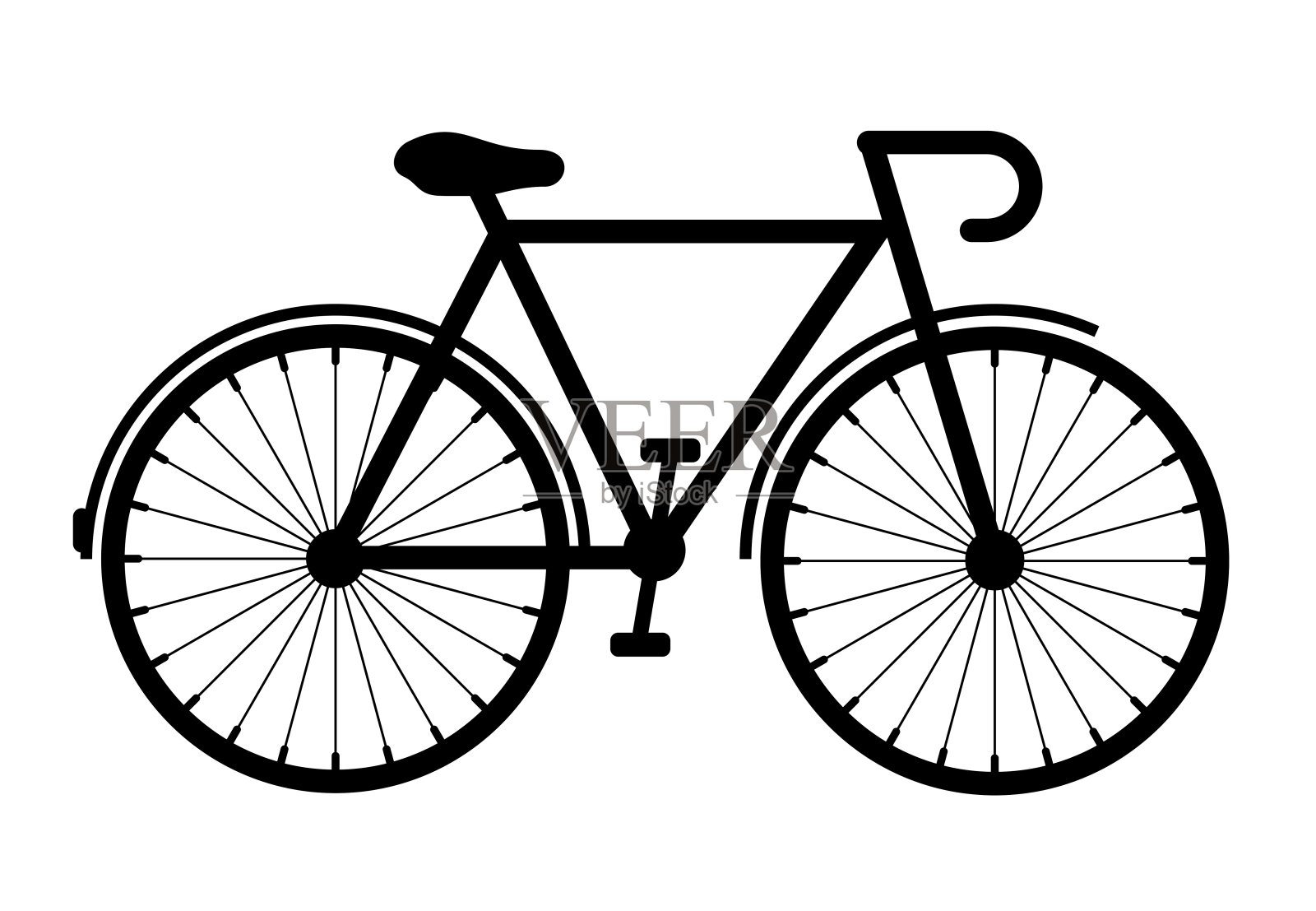 自行车矢量简易图标插画图片素材