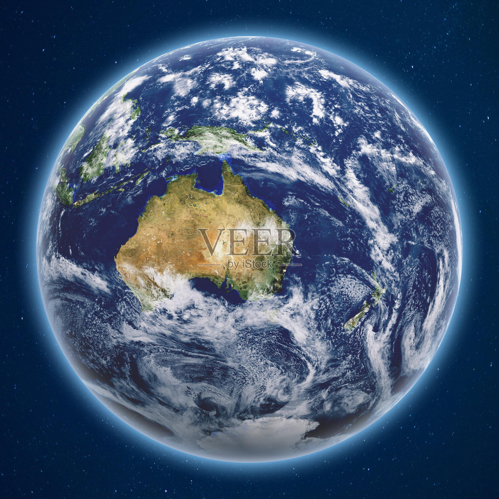 来自太空的地球照片摄影图片