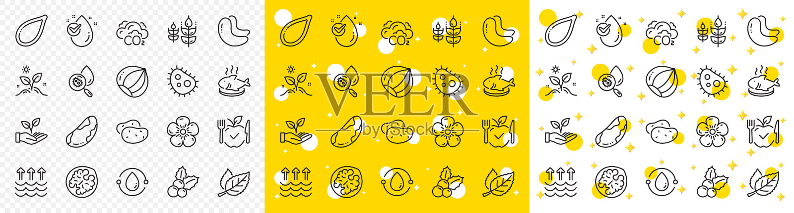 概述冷榨油天然亚麻和插画图片素材