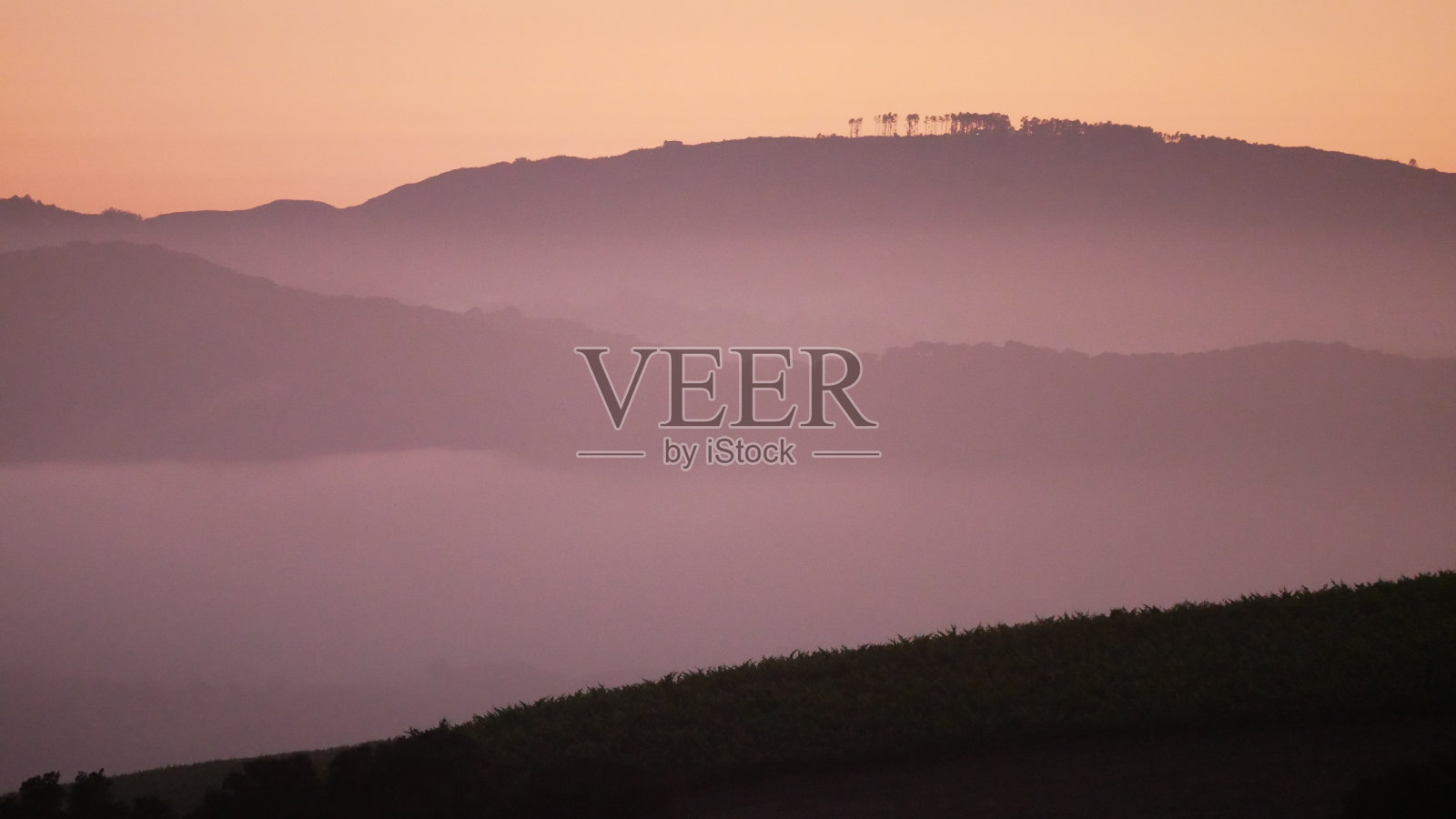 加利福尼亚山上的日落照片摄影图片