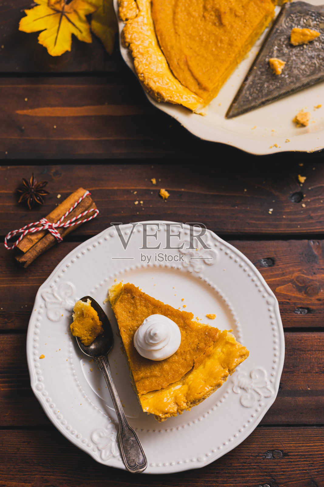 感恩节南瓜派照片摄影图片