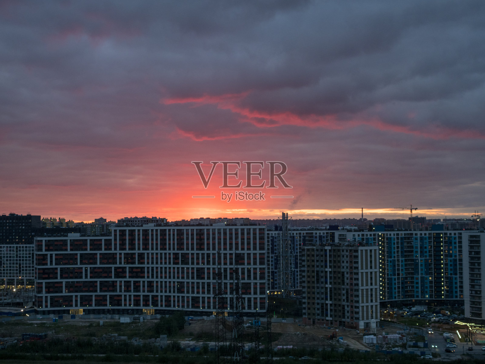 穆里诺岛壮观的日落照片摄影图片