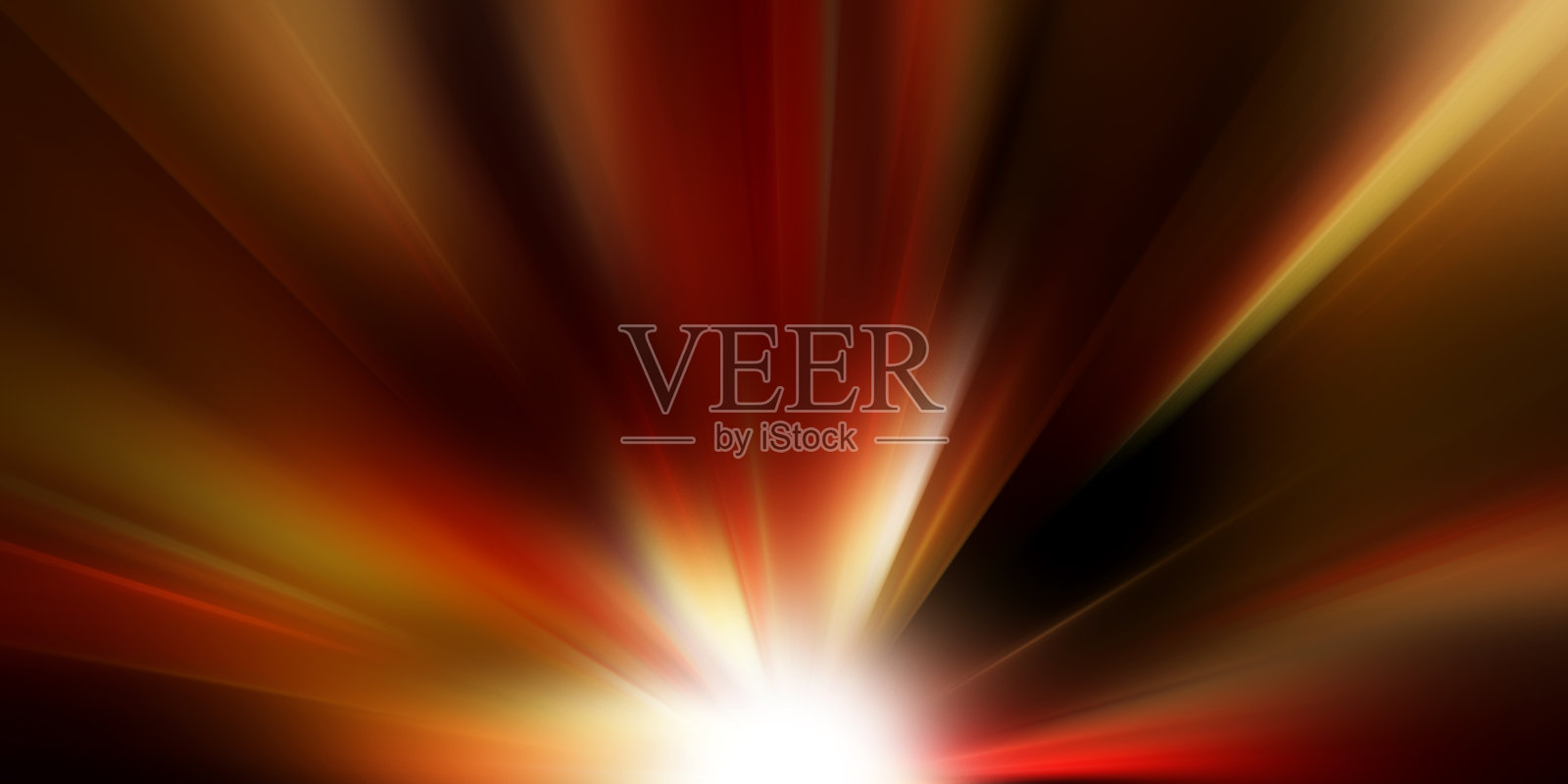 摘要夏季背景。闪亮的热太阳灯水平横幅插图与丰富多彩的充满活力的色调照片摄影图片