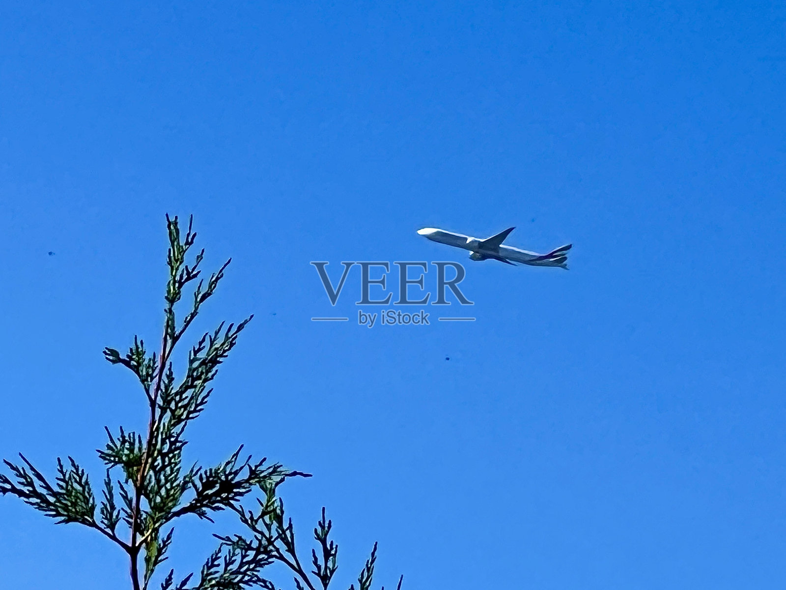 阿联酋航空波音777从纽卡斯尔国际机场爬升照片摄影图片