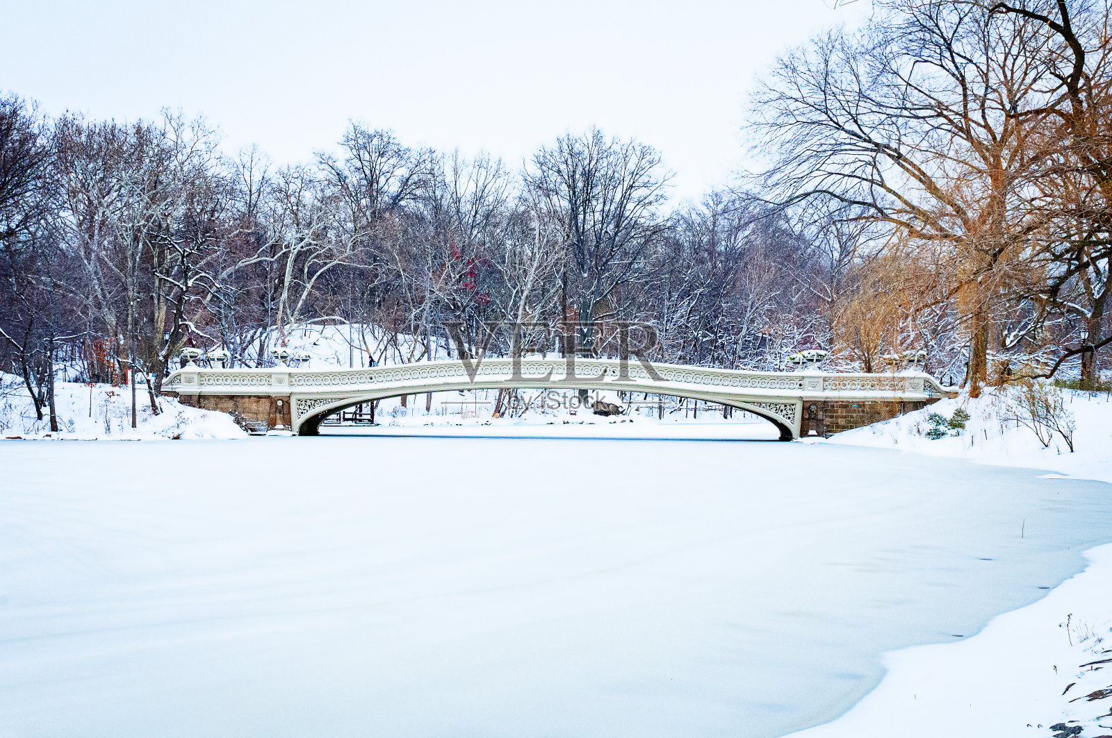 冬天的桥照片摄影图片