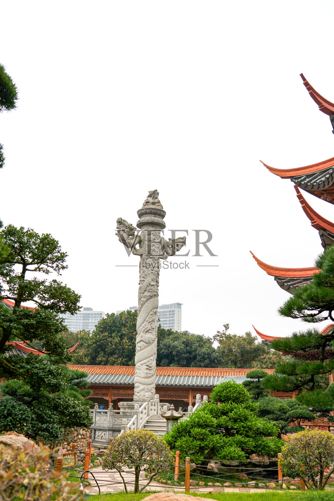 中国传统建筑花表柱照片摄影图片