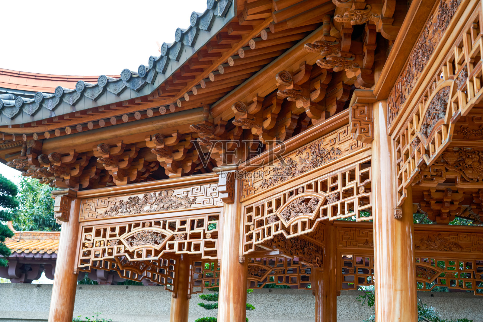 豪华的中国古典园林园林风光和古建筑照片摄影图片