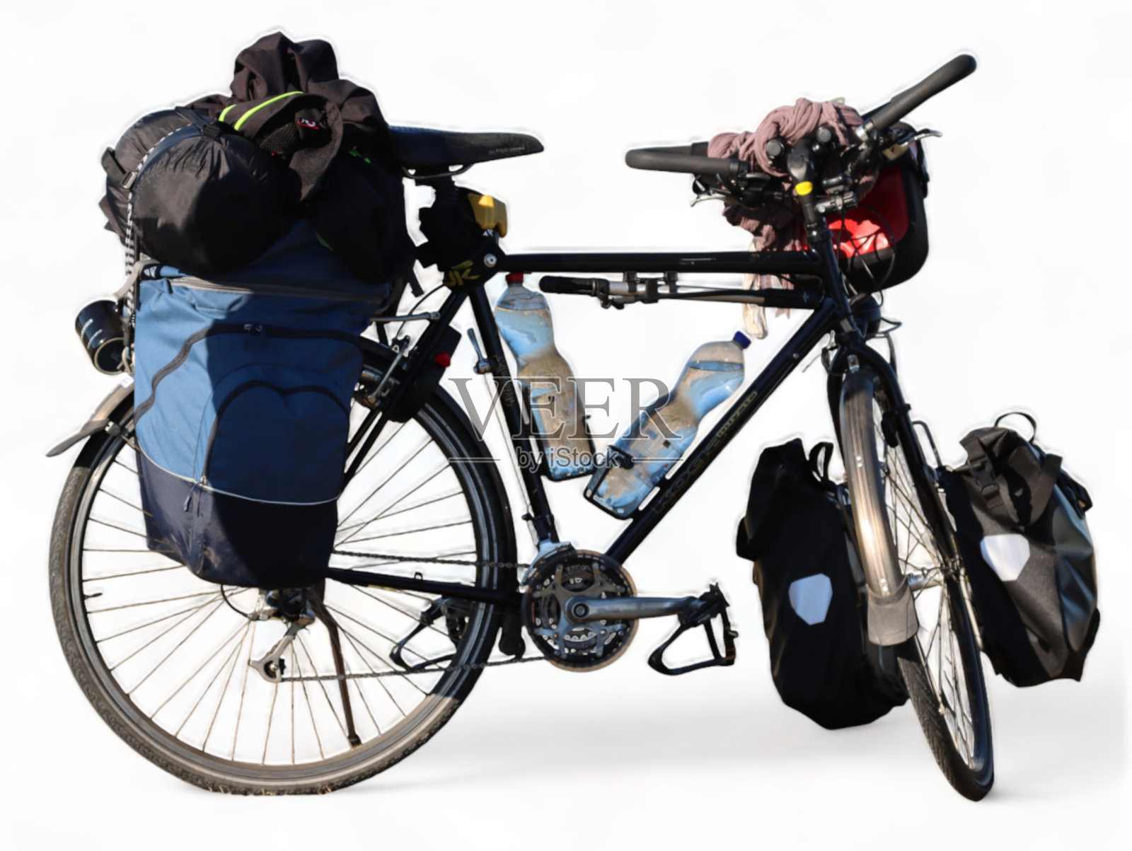 运动自行车装备露营白色背景照片摄影图片