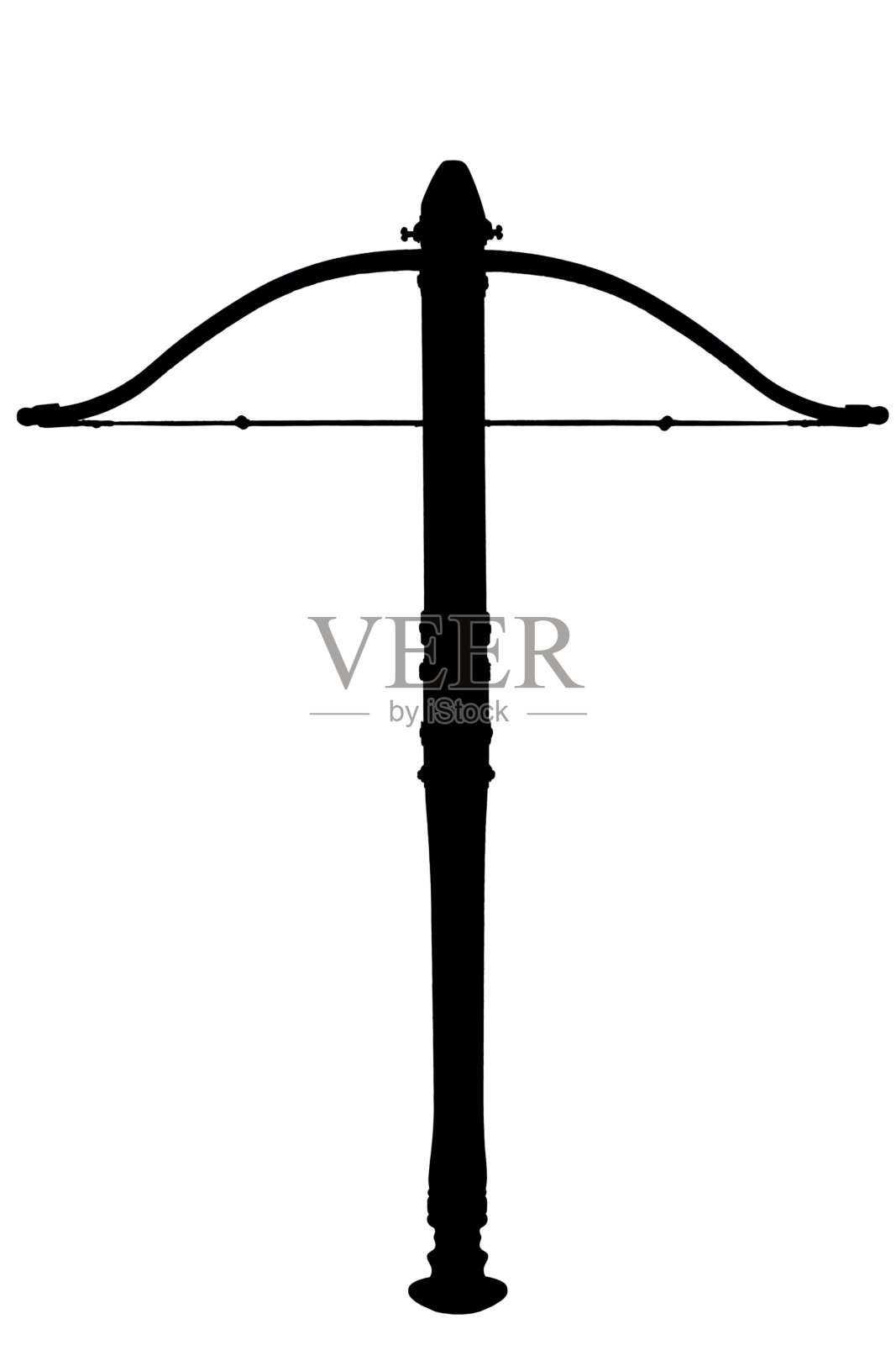 复古弩黑色剪影照片摄影图片