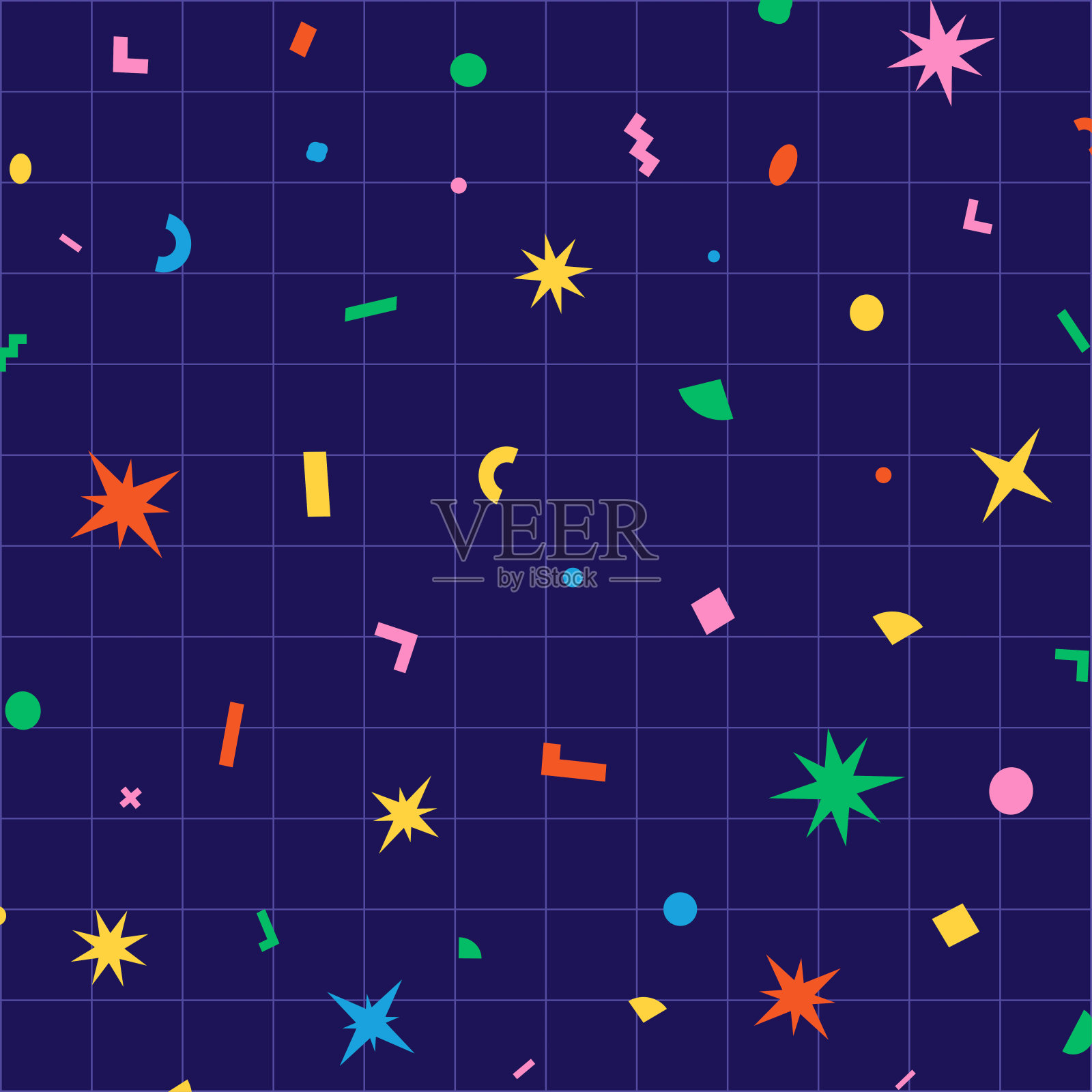 蓝绿色背景上的抽象无缝图案插画图片素材