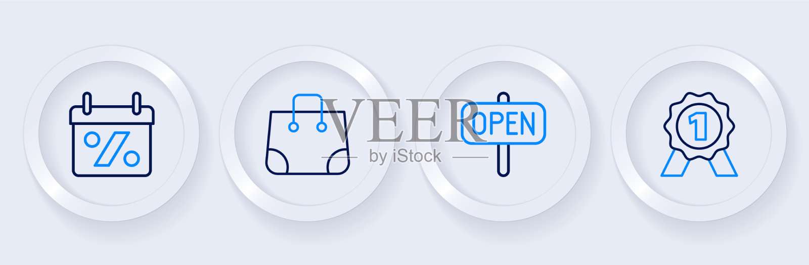 设行奖牌挂牌，文字开纸插画图片素材