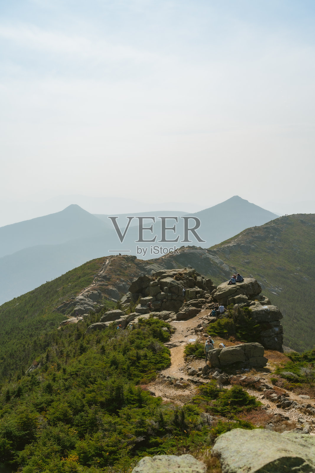 新罕布夏州，白山脉的弗兰科尼亚山脊步道照片摄影图片