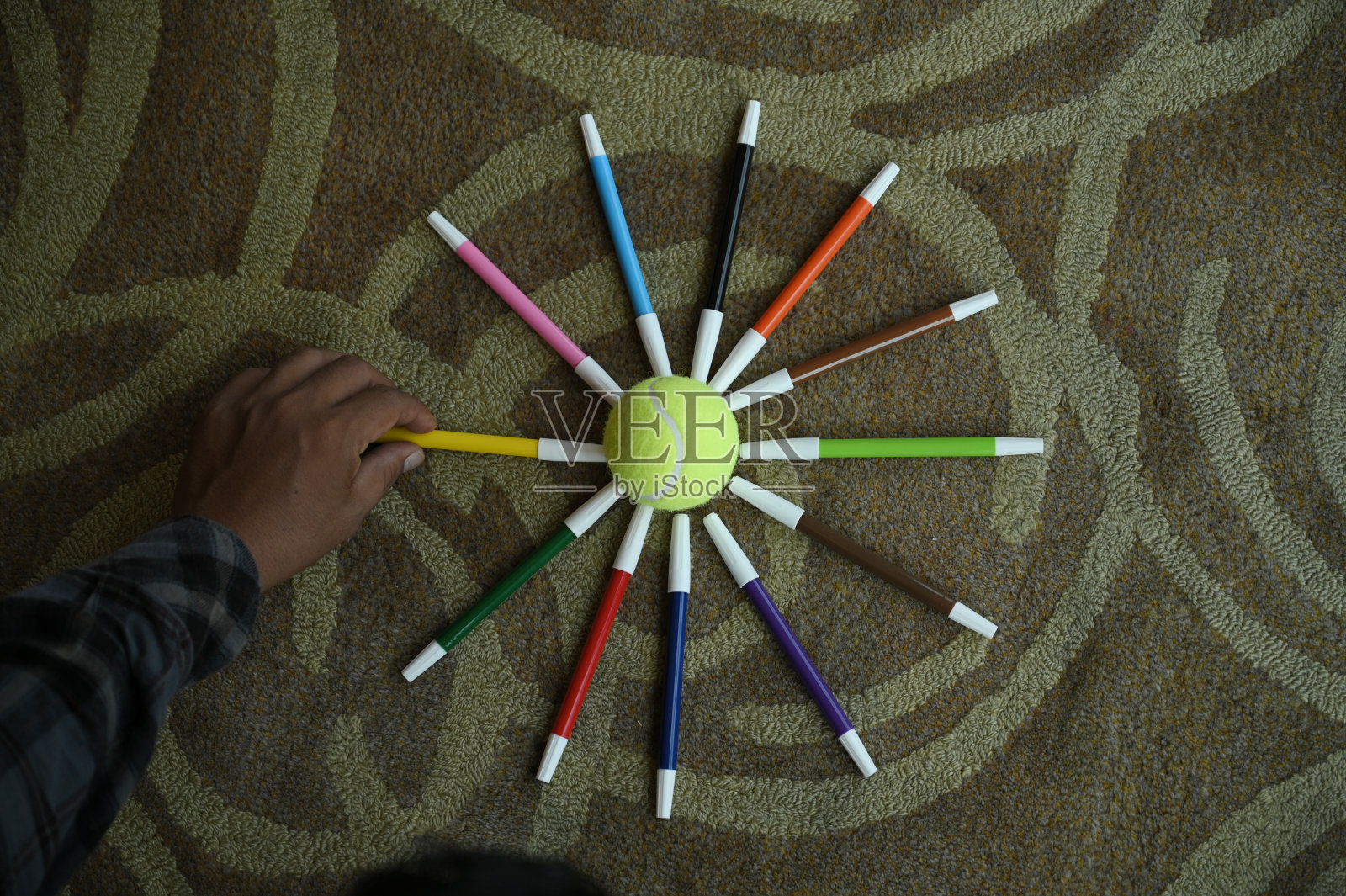 五颜六色的棒球照片摄影图片