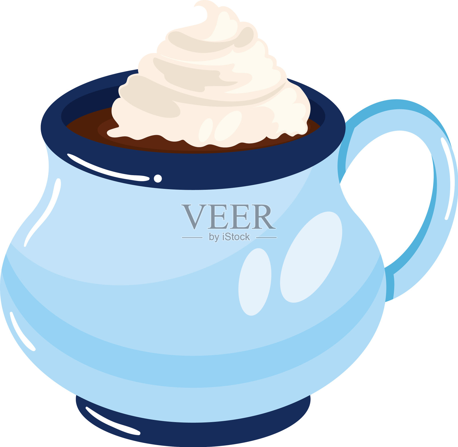 一杯热的拿铁设计元素图片