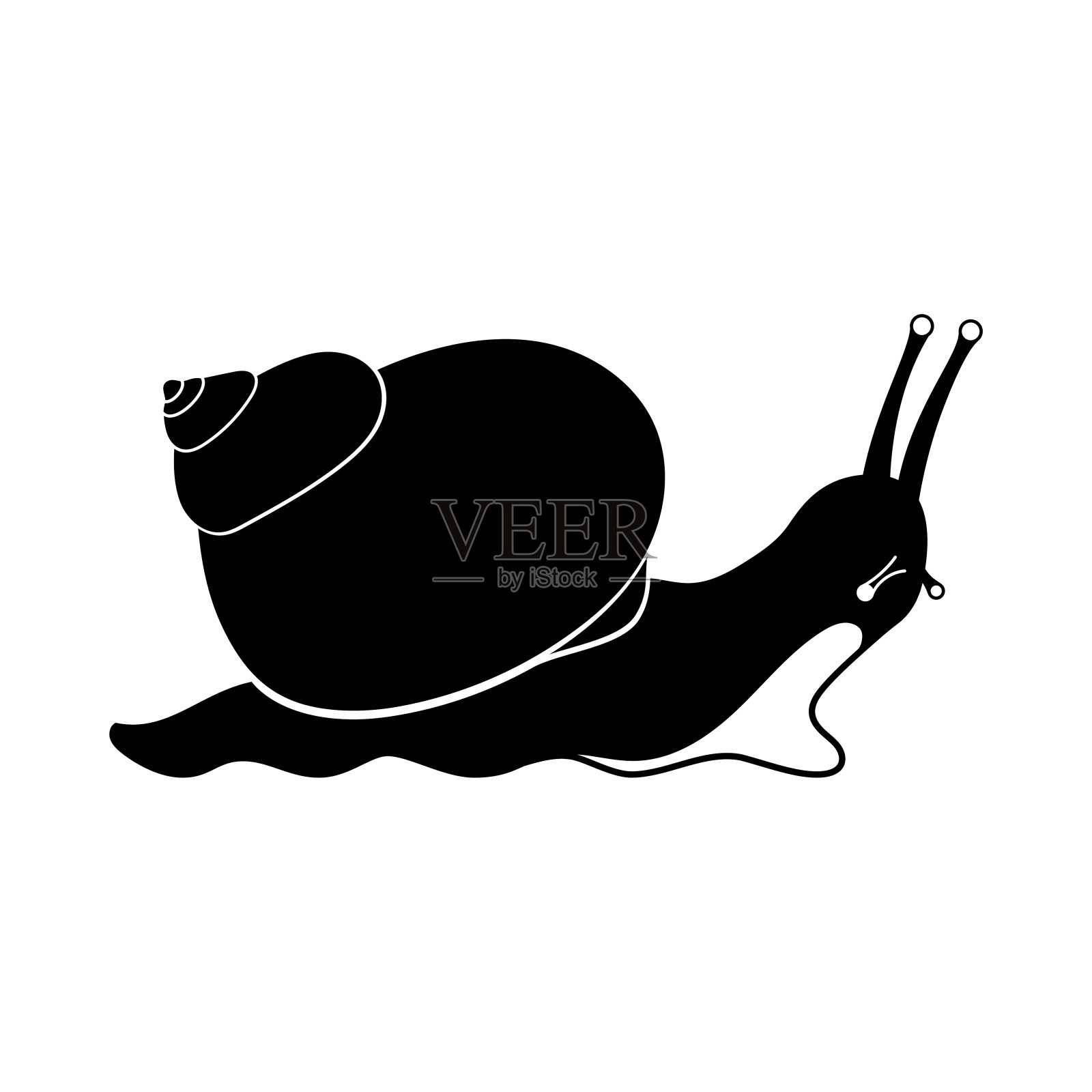 蜗牛图标。插画图片素材