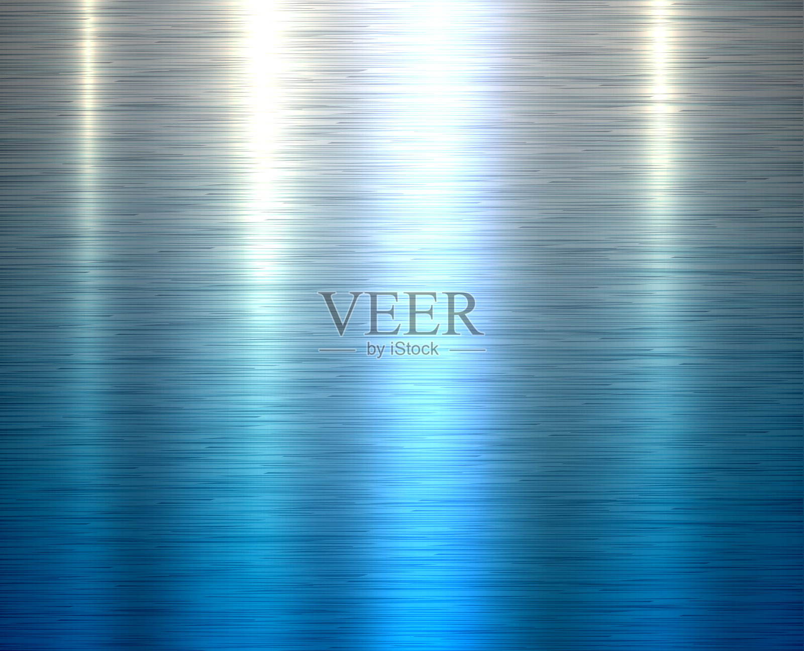 金属银蓝色纹理背景，拉丝金属质感板纹。插画图片素材