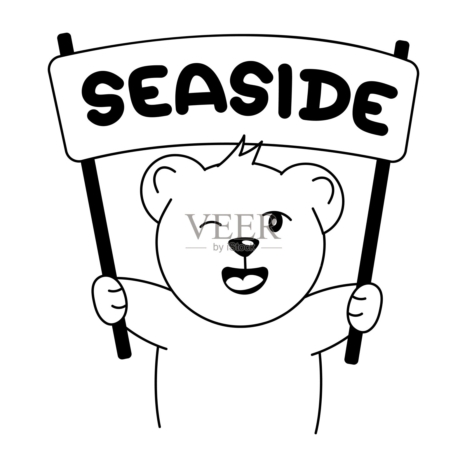 熊横幅插画图片素材