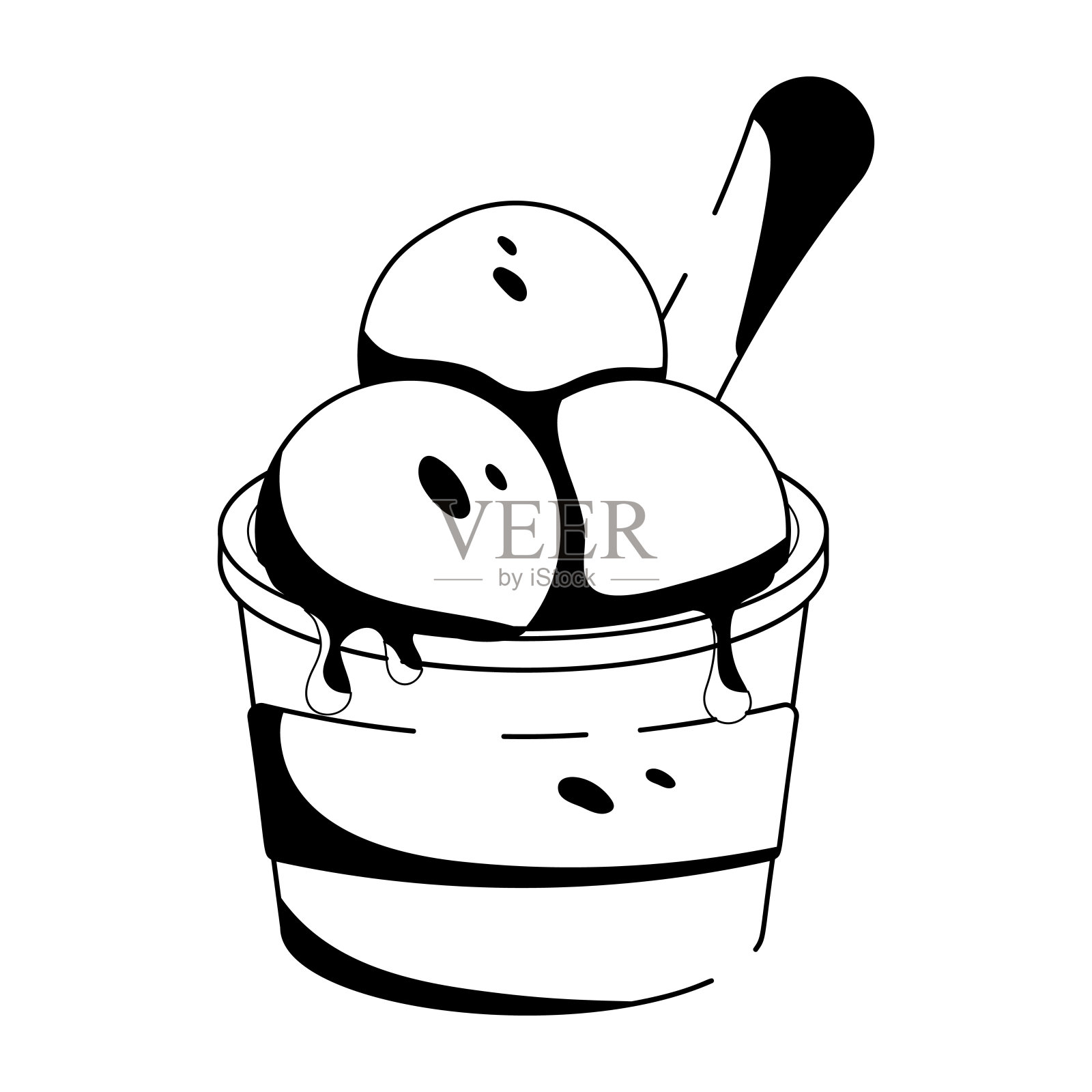 冰淇淋插画图片素材