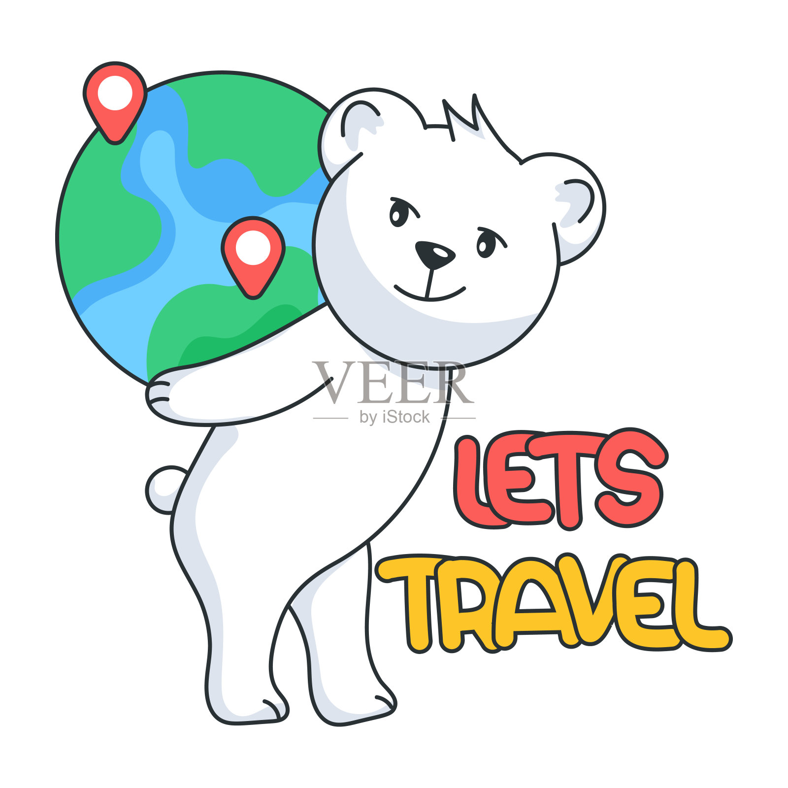 全球旅行插画图片素材