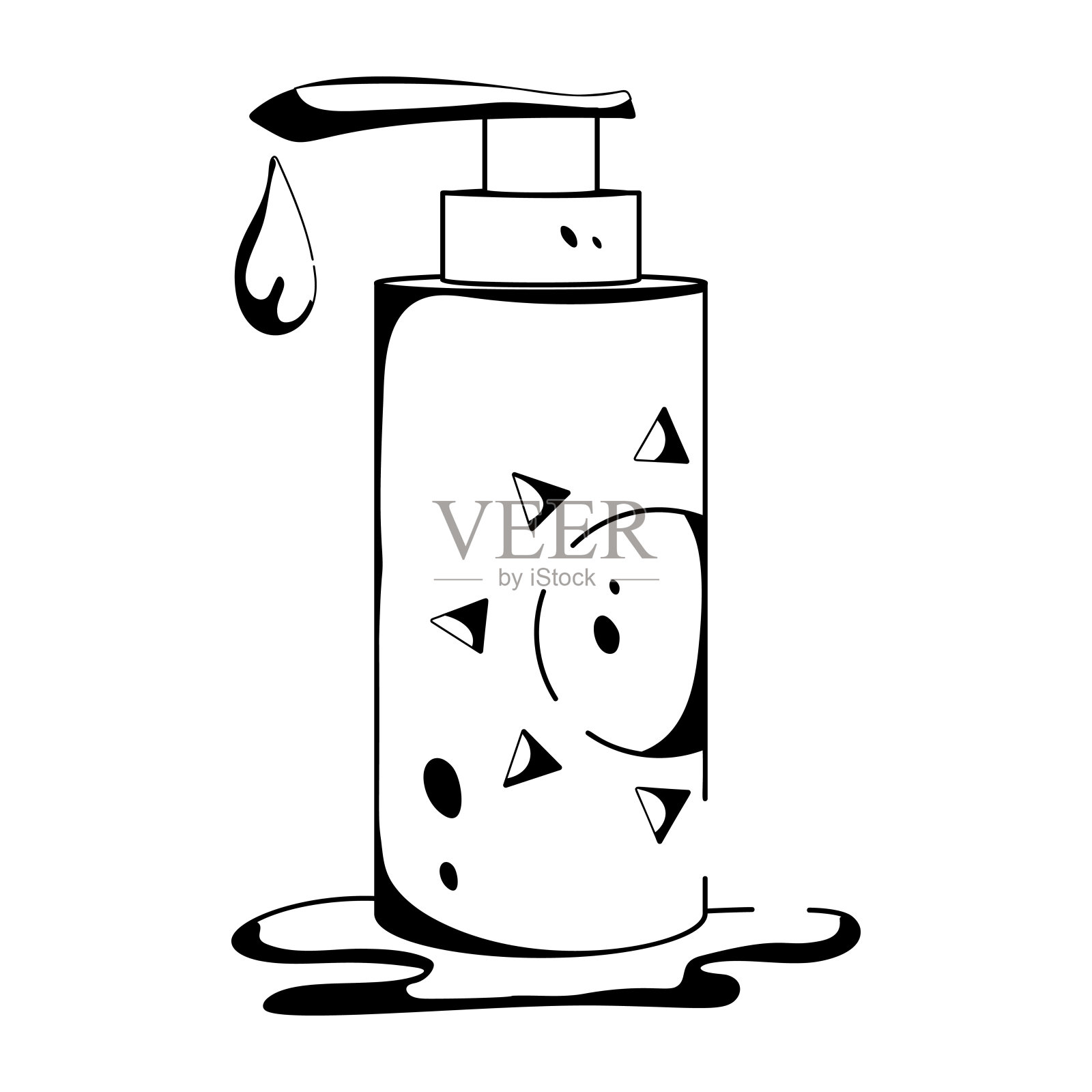 防晒乳液插画图片素材