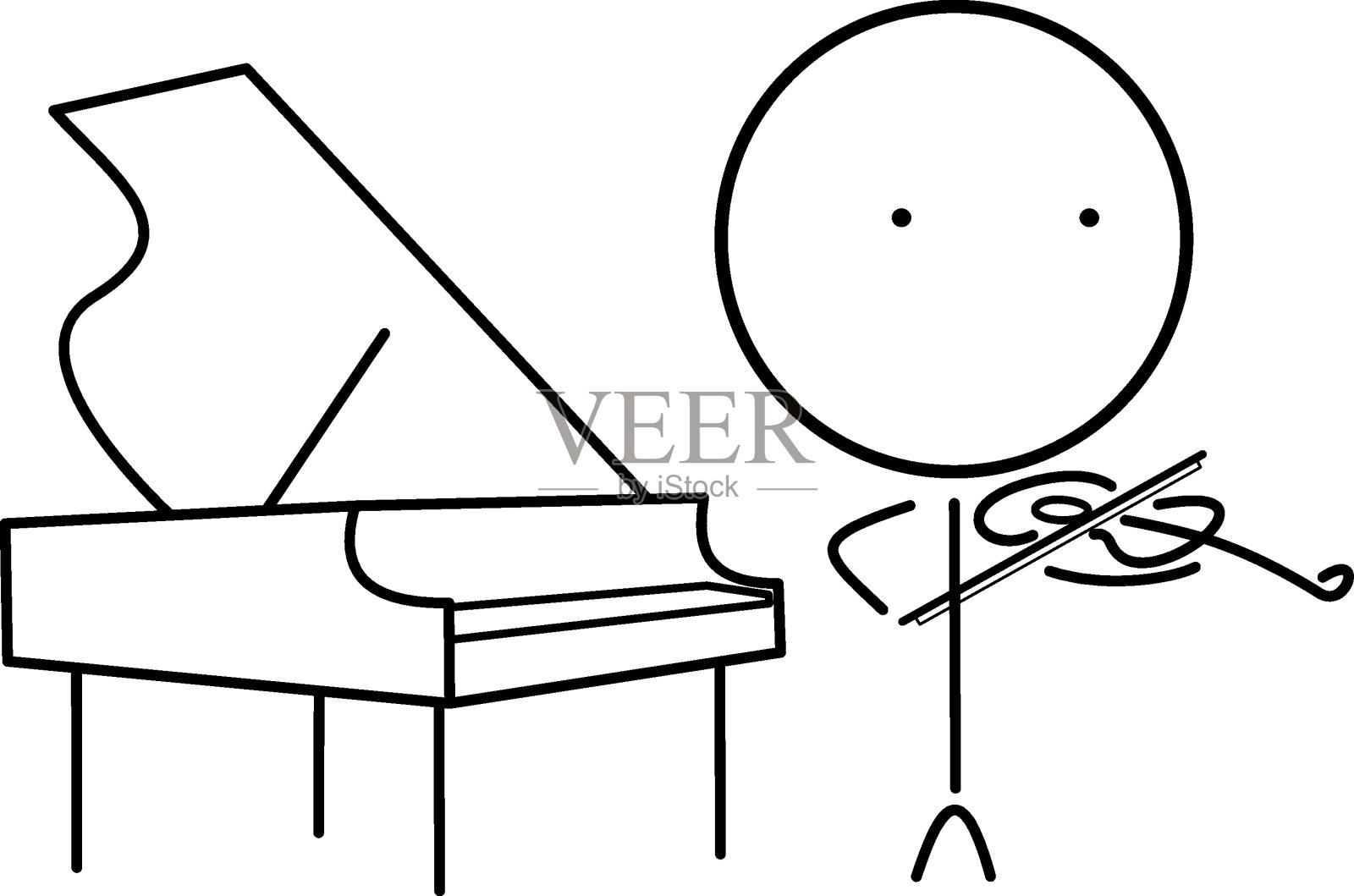 小提琴插画图片素材