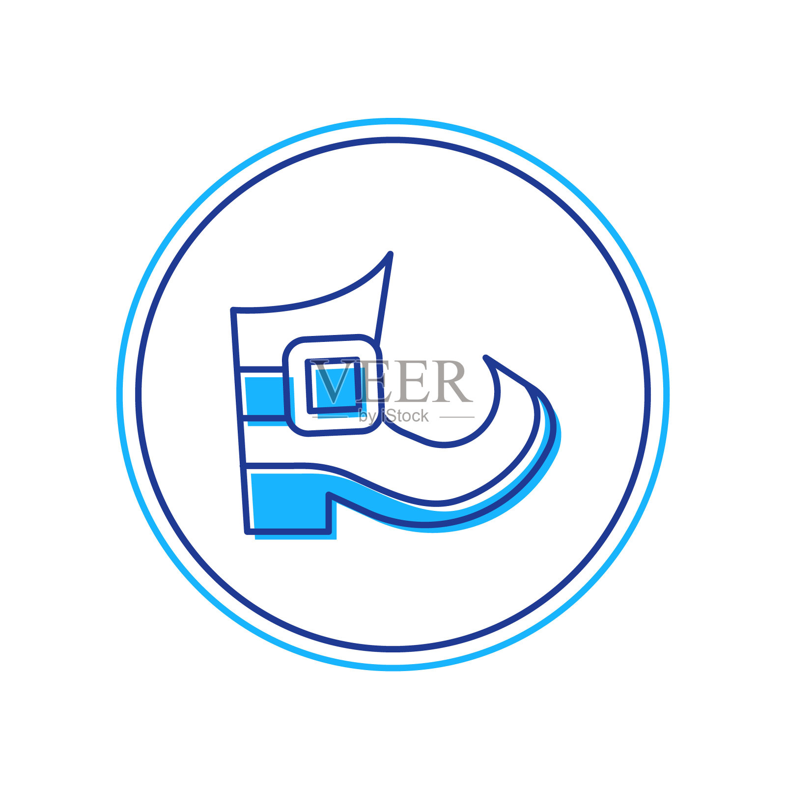 填充轮廓妖精引导图标孤立的白色背景。圣帕特里克节快乐。爱尔兰国家假日。向量插画图片素材