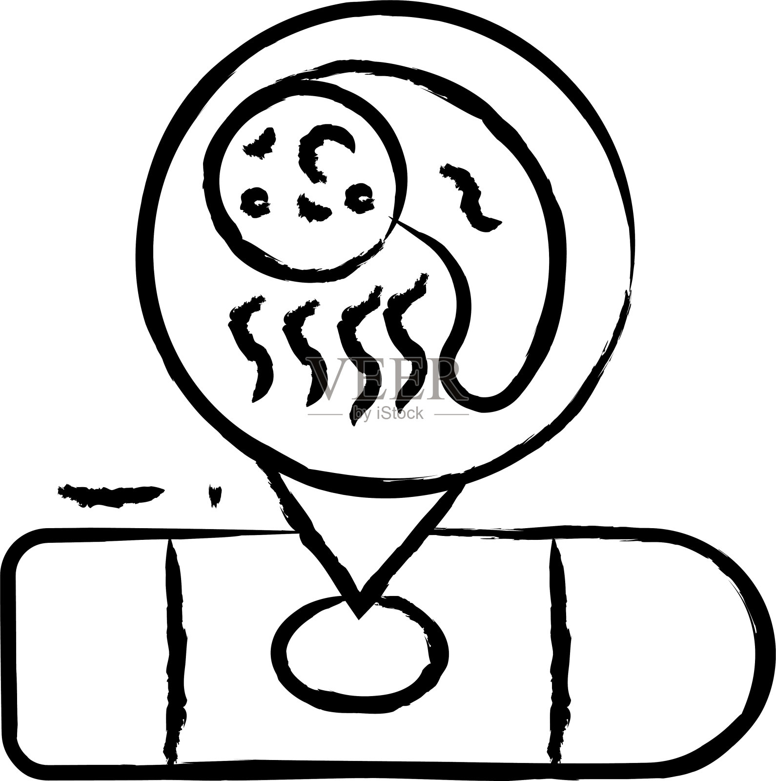 病理学手绘矢量插图插画图片素材