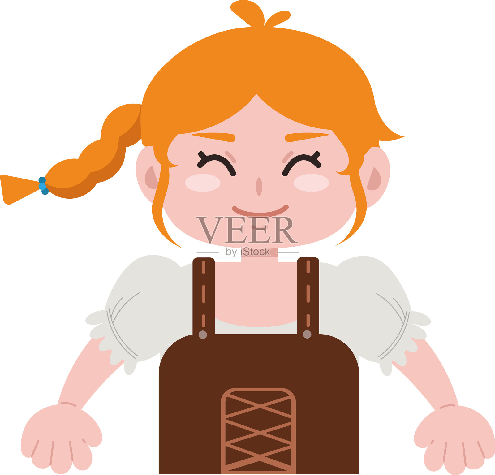 巴伐利亚女孩角色图标设计元素图片