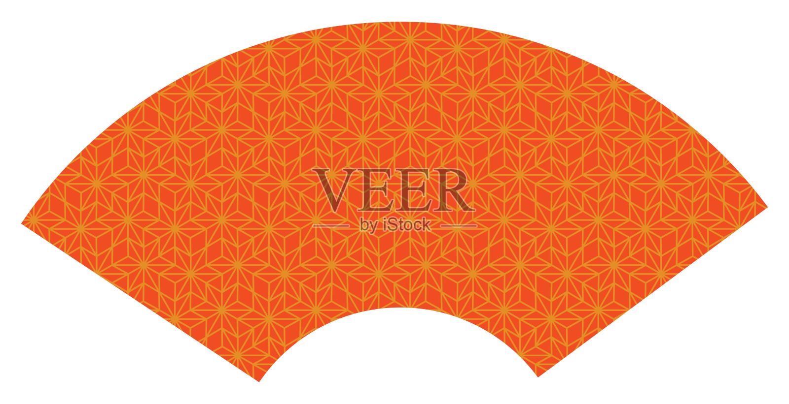 新年假期的红扇背景资料。插画图片素材