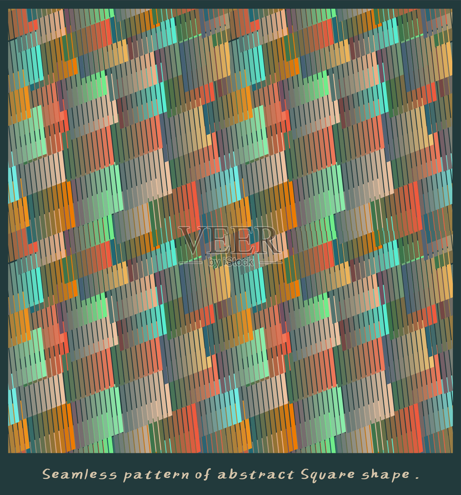 无缝图案的彩色抽象造型艺术插画图片素材