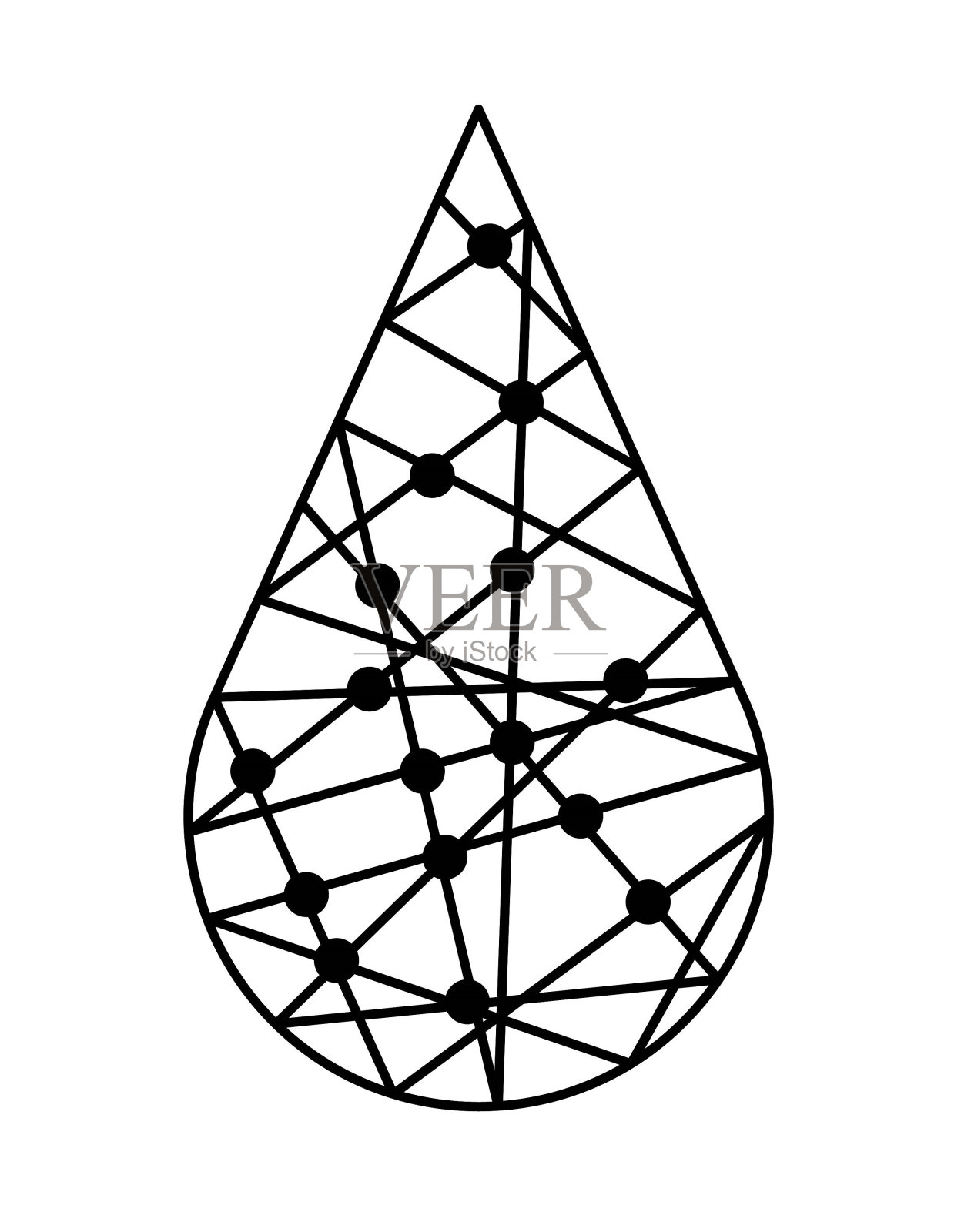 水滴图标，矢量最佳线图标。插画图片素材