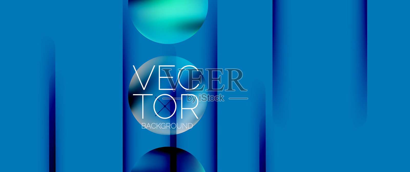 动态鲜艳的几何元素搭配插画图片素材