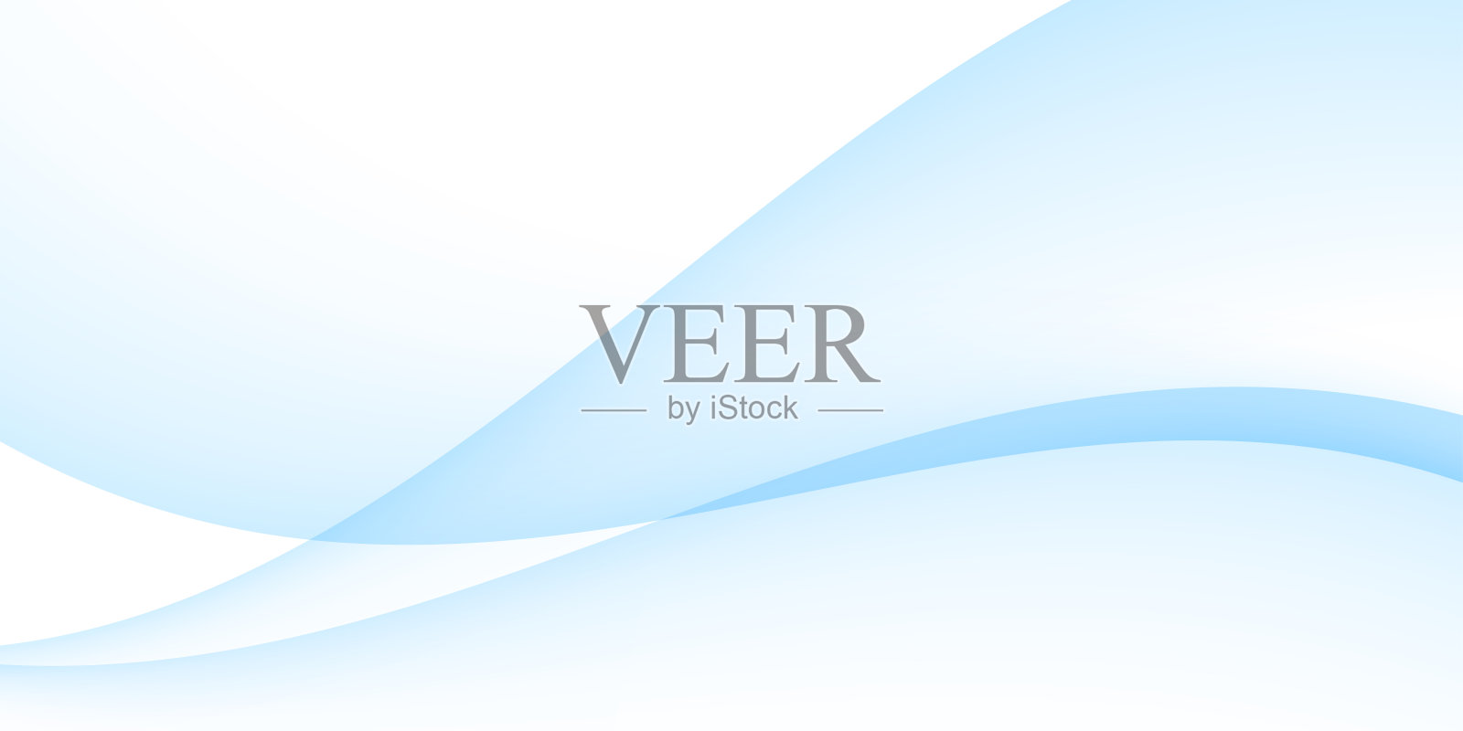 抽象的背景与蓝色光滑的曲线，矢量插图插画图片素材