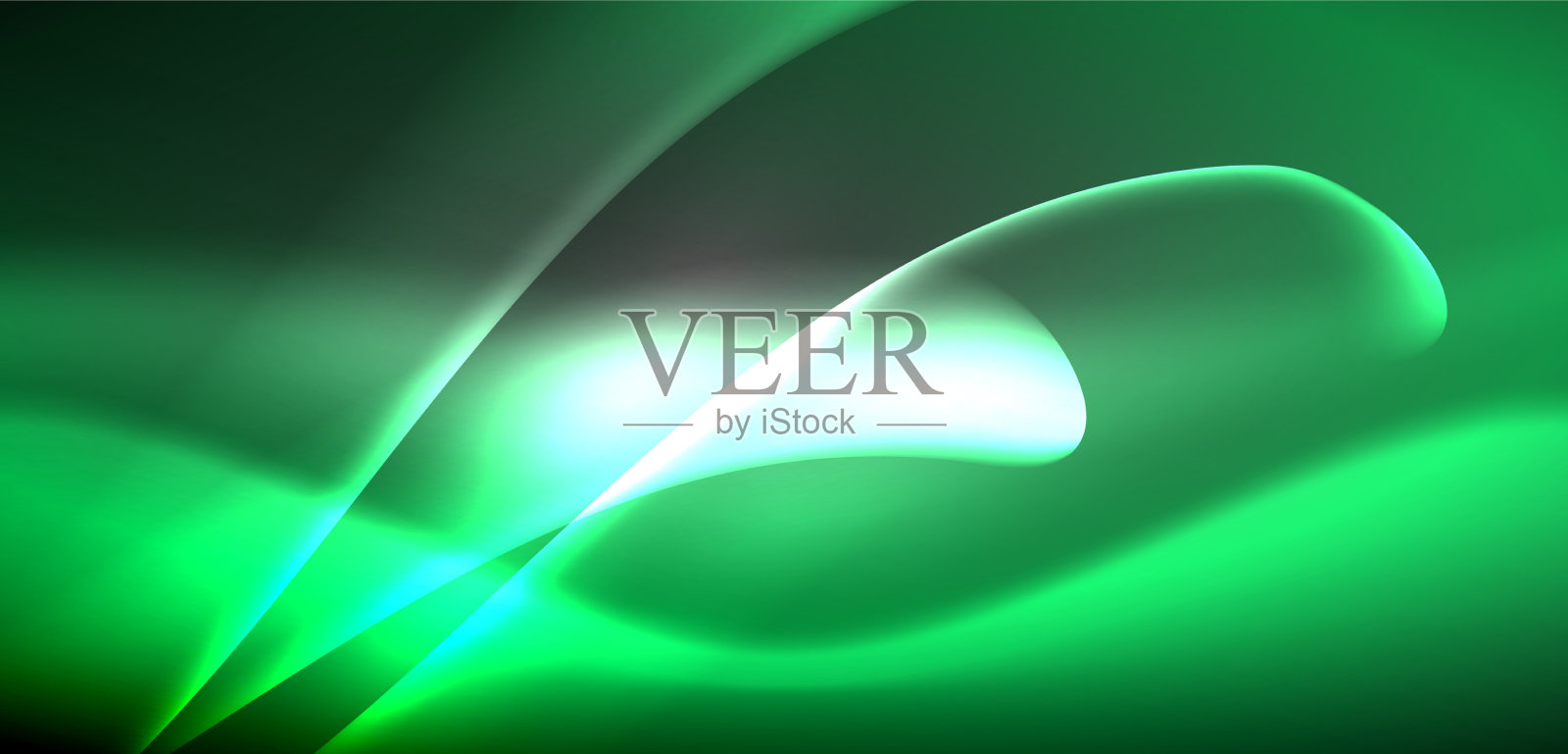 霓虹光波在背景中涌动插画图片素材