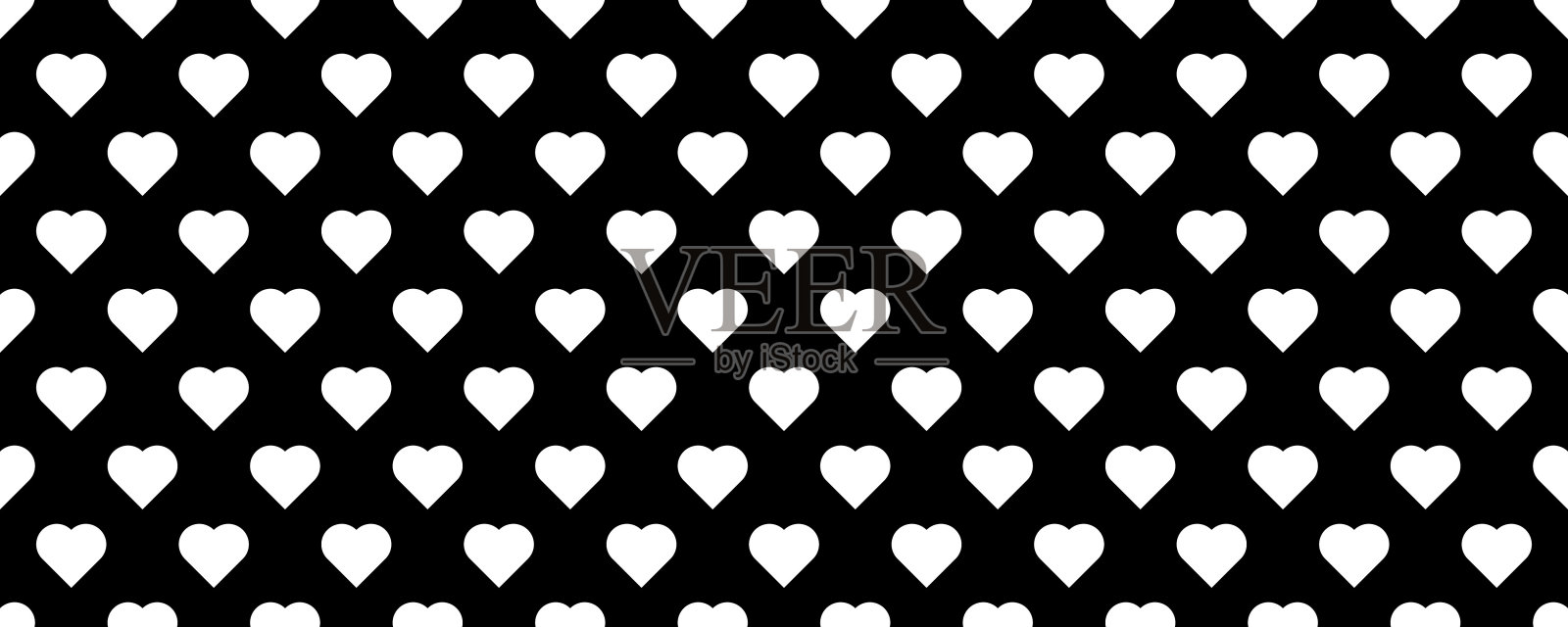心型无缝花纹插画图片素材