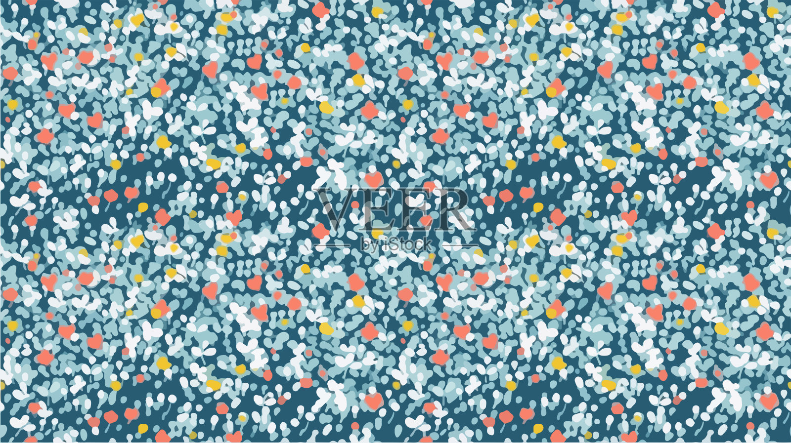 带有圆点的图案用于织物纹理，夏季服装图案插画图片素材