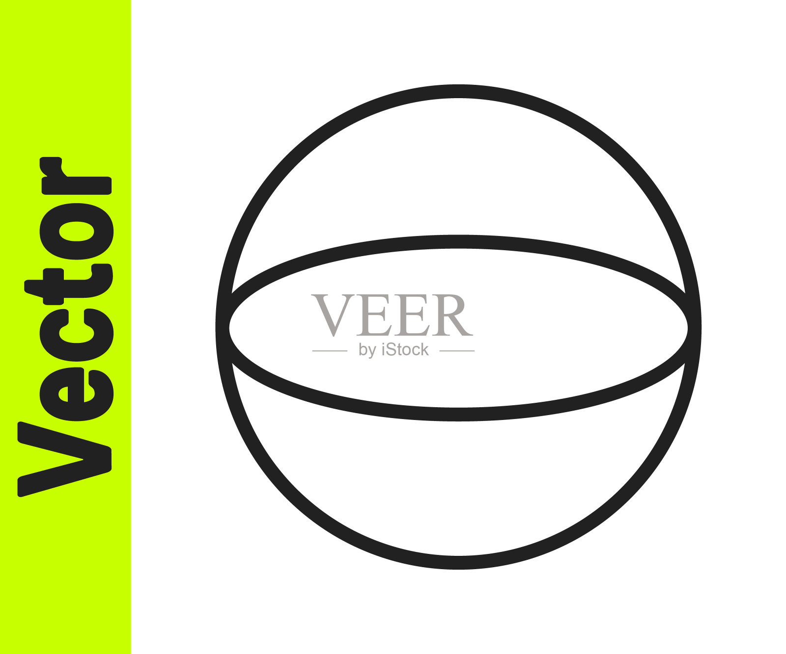 黑线几何图形球体图标孤立在白色背景。抽象的形状。几何装饰。向量插画图片素材