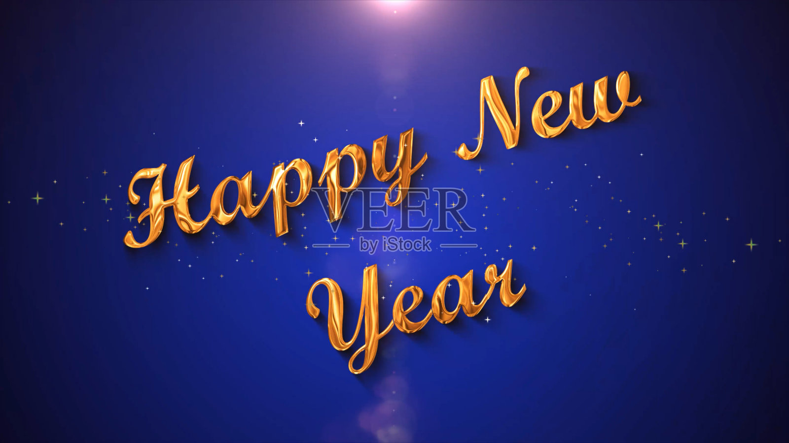 4K新年快乐，雪粒子背景照片摄影图片