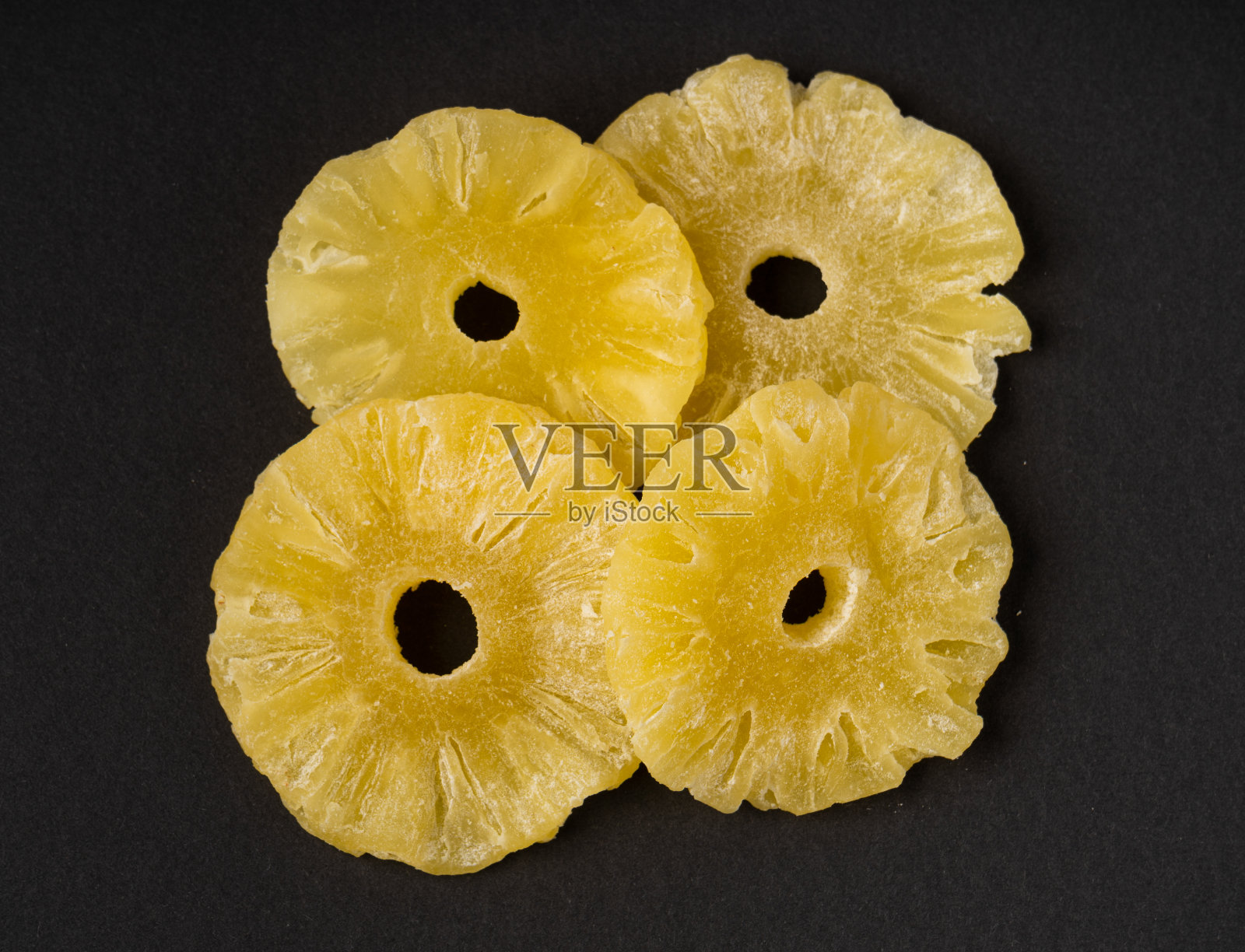 采购产品干菠萝环分离，糖果菠萝，脱水黄糖水果，糖果水果圈照片摄影图片