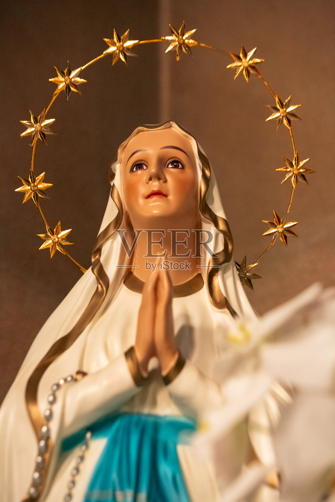 卢尔德圣母的近照照片摄影图片